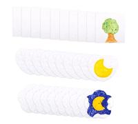 30pcs Magic Foam Texture Paper Painting Kit, 3D Drawing Art Canvas Sponge Puffy Cellulose Texture Sheets DIY Art Supplies for Kids School Home Crafts Creative Projects (Round, Flower & Heart)