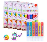 30Pcs Magic Puffy Pen, 3D Magic Pens for Kids, 5 Box with 6 Colors Puffy Paint for Heating to Texture and Puffing, Puffy Drawing Art Writing Doodle Making Starter Kit