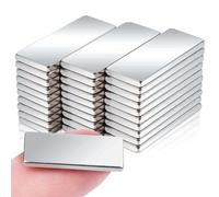 30Pcs Magnets, 20x8x1.5mm Strong Fridge Magnets, Small Neodymium Bar Whiteboard Magnets, Muti-Use Flat Whiteboard Magnets for Fridge, Refrigerator, DIY, Miniature, Office Magnets