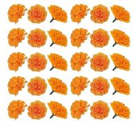 30pcs Marigold Flower, Marigold Flowers Artificial Flower Orange Hydrangea for Halloween Party Diy Wreaths Crafts