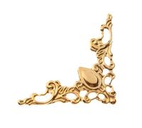 30PCS Metal Angle Corner Brackets, Antique Edge Corner Decorative Protectors for Menus Photo Frame Furniture Notebook Cover(gold)