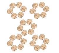 30pcs Metal Buttons for Sewing, 23mm Hollow Round Fasteners for Coats | Golden Wash-resistant Finish, Minimalist Style, Suitable for Jackets, Hats, Uniforms, Home Repairs and Tailors