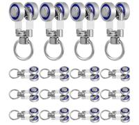 30pcs Metal Curtain Track Roller Glider s Heavy Duty Bearing Wheel | Low Noise Operation, Easy Installation, Compatible with Multiple Curtain Track Systems, Replacement Runners