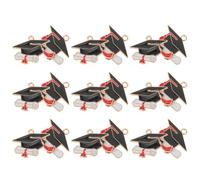 30pcs Metal Doctoral Hat Charm for Senior 2026 Graduation Period