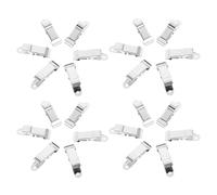 30pcs Metal Mini Spring Clamp Alligator Clips for Cables and Wires | Silver Iron Build, Portable Temporary Connection, Tidy Cable Management for Marine Craft Tables and Office Use