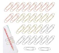 30pcs Metal Pen Clips for Notebook, Multi-Purpose Pencil Clips Heart Paperclip Bookmark Stationery Tool for Journal Planner Books Paper Clip Office School Supplies (3 Colors)