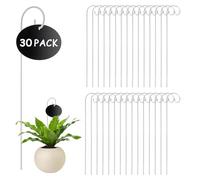 30Pcs Metal Plant Label Stakes, Plant Label Hooks Holder Stainless Steel Garden Tag Sticks, Garden Markers Stake Plant Sign for Flower Vegetable Seed Markers,Pot Bonsai 200mm