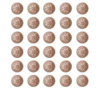 30pcs Metal Winter Buttons Sewing 20mm Golden Hollow-Out Fasteners | Flat round Design, Polished Metal Surface, Easy Replacement for Blouses, Jackets and Jeans, Clothing Repair, Leather Crafts