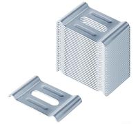 30Pcs Metal Wire Mesh Cable Tray Clips, Carbon Steel Electro-Galvanized for 4-6mm Basket Tray Securing with 5/16" Bolt Slot, Ground and Bracket Support