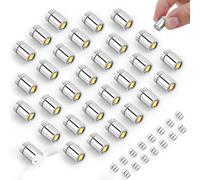 30pcs Micro Mini LED Lights, Cold White Miniature LED Lights with 15 Extra Battery for Dollhouse Tiny Crafts DIY Decor for Miniature Projects Toy Buildings & Party Decoration