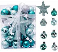 30pcs Mini Christmas Balls Ornaments Tree Top Star Gift Box Christmas Baubles Xmas Tree Pendant for Holiday Party Decorations Red Silver Gold Pink