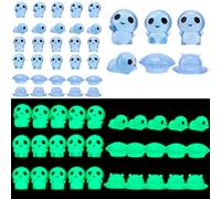 30pcs Mini Glow in The Dark Alien, Tiny Resin Alien Toys Small Little Aliens to Hide for Prank Gifts Space Party Favors Goodie Bag Fillers Halloween Easter Decorations