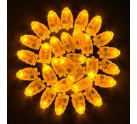 30PCS Mini LED Lights, Small LED Lights for Dollhouse, Waterproof Tiny Paper Lanterns Lights Battery Powered, Miniature Spot Light for Balloon Wedding Party Birthday Table Decorations, Warm Yellow