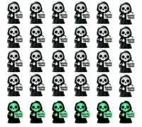 30Pcs Mini Luminous Ghost Figurines,Glow in The Dark Tiny Ghost Miniatures