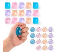 30pcs Mini Squishy, Mini Ice Cube Squishy, Stress Cube, Fidget Squishies, Cat Squishies, Ice Cube and Cat Paw Design