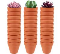30pcs Mini Terracotta Pot Planter - 2.17 Inch Mini Clay Planter with Drainage Holes - Succulent Seeds Nursery Containers for Kids Adult Home Garden Office Desk