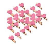 30pcs Mini Wooden Clothes Photo Paper Peg Clothespin Craft Clips 30MM Pink