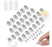 30pcs Miniature Led Lights, Micro Mini Tiny Small Led Decorative Lights with 15 Spare Batteries and 30 Adhesive Backings for Dollhouse Crafts Party Decoration Accessories (Warm White & Cool White)