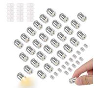 30pcs Miniature Led Lights, Micro Mini Tiny Small Led Decorative Lights with 15 Spare Batteries and 30 Adhesive Backings for Dollhouse Crafts Party Decoration Accessories (Warm White)