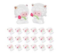 30pcs Miniature Sheep Statues - Cute Lamb Micro Landscape Decor | Mini Goat Ornaments, Small Sheep Statue, for Christmas Fairy Garden Dollhouse Diy Snow Globe Kit