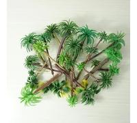 30Pcs Mixed Model Trees Coconut Palm Scale Tree Park Rainforest Scenery Layout Landscape Accessory Miniature Farm Animals,Diorama Supplies