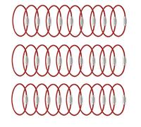 30Pcs Mixed Wire Keychain Loop 1-2mm Nylon Coated Steel Rings, Red, 1x100mm, Fashion