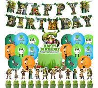 30PCS Monster Theme Birthday Decoration Monster Creative Party Kit Including Happy Birthday Banner Decoration Balloons Flags Inserts Suitable For Monster Theme Party Monster Fans