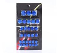 30Pcs Motorcycle Motorbike Screw Nut Bolt Cap Cover Electroplating Decoration For Blue Seat Accessories