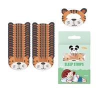 30Pcs Mouth Tape for Sleeping with Hole Kids, Cute Cartoon Tiger Breathable Anti-Snoring Breathing Aids Strips for Mouth Breathing Correction