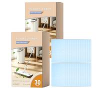 30pcs multi effect floor cleaning tablets, quick dissolve mopping tablets, flash speed mop refill wipes, water-soluble floors tile cleaner, For Hardwood Laminate Tile Walls Maintenance (2pcs)