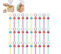 30pcs Multi-Purpose Sealer, Reusable Zip Ties,Multipurpose Zip Cable Ties,Detachable Sealing Tie Elastic Cord Organizer for Sealing Food Bags and Organizing Wires