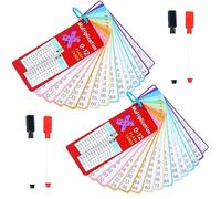 30PCS Multifunctional Times Tables Flash Cards, Colorful Durable Coated Paper Math Cards for Kids Education, Reusable Practice Tools for Early Childhood Learning, Mathematical Calculations