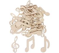 30pcs Music Note Wood Cutouts Unfinished Wood Pieces for DIY Crafts