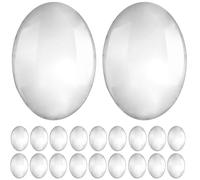 30Pcs Nail Art Display Beads Glass Polish Color Charts Oval Shape for Fingernail Polish Presentation and Manicure