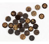 30pcs Natural Coconut Shell Sewing Buttons 2 Holes Crochet Button for Knitting Clothes Shirt Sweater, DIY Crafting Decoration Button Painting Dolls Cardmaking Kid Art Craft (12mmRound)