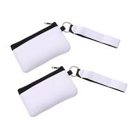30pcs Neoprene Purse Sublimation Blanks Credit Card Holder Storage Bag Coin Keychain Mini Wristlet Wallets Handbags for Logo Print