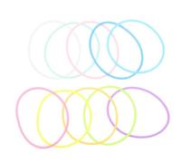 30pcs Noctilucent Silicone Hair Bands Fine Elastic Ring