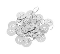 30Pcs Numbered Key Tags 1-30 Stainless Steel Round Hanging Metal Keychain Sign Elegant Design for Organizing Keys for Organizer