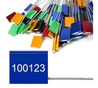 30pcs Numbered Steel Security Seals Aluminum Cable Strap Metal Wire Lock with Random Serial Number for Logistics Truck Container