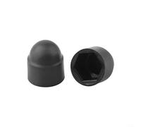 30pcs Nylon Domed Hex Nut Covers| PA66 Plastic Bolt for 5x8mm 6x10mm 8x13mm Screws| Black Protective Dust for Outdoor Indoor Use(6x10mm)