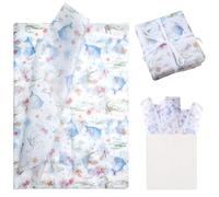30pcs Ocean Themed Tissue Paper, Whale Starfish Shell Seaweed Sea Beach Art Soft Wrapping Paper for DIY Crafts Birthday Valentine Baby Shower Party Gift Bags