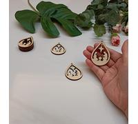 30pcs of Nativity Scene Earring Blanks,Unfinished Laser Cut Wood Cutouts for Earrings,Jewery, Christmas Festival &Party (2'')