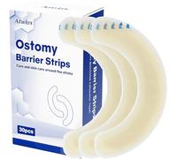 30PCS Ostomy Barrier Strips, Medical Hydrocolloid Ostomy Supplies, Elastic Barrier Strips, Waterproof Leak-Free Skin Adhesive Barrier Tapes for Stoma Colostomy Bags