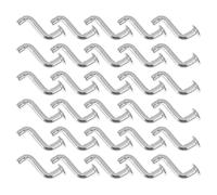 30pcs Pallet Rack Safety Pin Metal S Shaped Drop for Storage Racks | Iron Build, Flat Head Rivet Structure, Quick Assembly, Silver Finish, for Warehouse Shelving Systems
