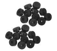 30pcs PC Case Foot Pads Push-in Design Noise Dampening Plastic | Anti-slip Black Pads for Monitor Stands and Small Form Factor Pcs, for Glass or Polished Desks, Suitable for Technicians