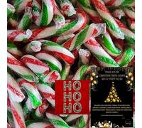 30Pcs Peppermint Candy Canes Bundled With Temas Christmas Card & Activity Pack - Perfect Christmas Gifts and Tree Decorations