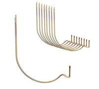 30Pcs Picture Hanging Hooks, Heavy Duty Monkey Hooks Holds Up to 100 lbs, Stainless Steel Gorilla Hook for Drywall, Hercules Hook for Frames Mirror Photos Planters Art Clock, No Nails, Iridescent