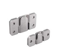 30PCS Picture Photo Frame Hooks Stainless Steel Wall Hanger Flush Mount Bracket Hanging Buckle Furniture Interlock Connector for Picture Hanging(L)