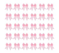 30pcs Pink Polyester Bowknot 6x5 Inch for Wedding DIY Crafts | Romantic Decorative Use, Lightweight Handcrafted Style, for Home Parties, Hair Accessories and Floristry