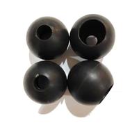 30Pcs Plastic Bungee Cord Toggle Ball End Lock Rubber Rope Ball Head End Lock Stopper Buckle Accessories for Tents, Trampolines, Bungee Cord, Black